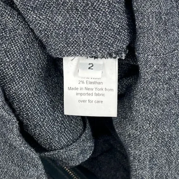 RACHEL COMEY Frances Top Womens 2 Navy Clarion Textured Wrap Long Sleeve Blouse - Picture 11 of 16